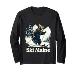 Sci Maine Bear Adventure Outdoor Inverno Maglia a Manica