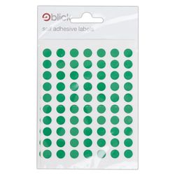 Blick Labels, Green, Self Adhesive Stickers, Coloured Dot, Circles, 8mm, 490 Labels, for Home, Office, Family, School, Holiday Calendar Organising, Planner, Rewards Chart, Colour Coding