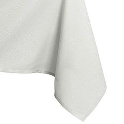 AmeliaHome Tablecloth 100 x 100 cm Round Tablecloth Stain Protection Lotus Effect Washable Water-Repellent Shiny Smooth Ecru Empire