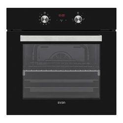 Svan Horno MultifunciónCon Ventilador Cristal negro SHM10700DCN. Capacidad 69 Litros, 1200W, 10 Programas, Interior Esmaltado, Fácil Limpieza, Eficiencia Energética Clase A