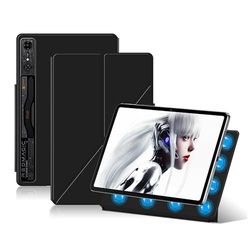Suttkue for Red Magic Nova Tablet Case,high qualit Magnetism Shell, Lightweight,Tri-fold Transformable,Scratch Resistant, Black case for Red Magic Nova 10.9 inch