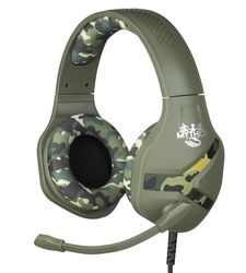 Konix Mythics Casque Gaming Filaire Nemesis PS4, PS5, Switch et Xbox - Microphone - Câble 1,5 m - Prise Jack 3,5 mm - Motif Camouflage Vert Kaki