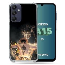 Cokitec Cover rinforzata per Samsung Galaxy A15 4G / 5G Manga One Piece Ace Nero