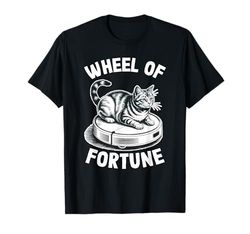 Wheel of Fortune Cat On Robot Vacuum Cleaner Cat T-Shirt