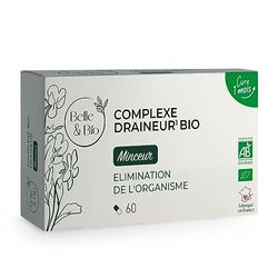 DETOX & DRAINAGE MINCEUR - Complexe Draineur Bio - 60 gélules - Certifié Bio par Ecocert - Maté Vert, Bouleau, Pissenlit, Artichaut et Reine des près - Fabriqué en France