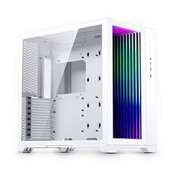 Magniumgear Neo Qube 2 IM, Doble cámara ATX Mid-Tower, Digital-RGB Infinity Mirror Frontal Panel, Tempered Glass Panels, Blanco