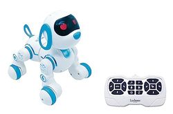 Lexibook Power Puppy Jr - Mein Kleiner Ferngesteuerter Roboterhund zum Trainieren - Roboterhund mit Sounds, Musik, Lichteffekten - bellt und läuft wie EIN echter Hund - PUP01