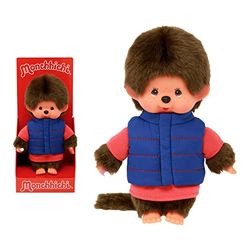 Bandai - Monchhichi - Peluche Monchhichi piumino - Peluche iconico degli anni 80 - Peluche dolcissimo 20 cm per bambini e adulti - SE233878