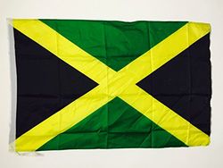 Jamaica Vlag 90x60 cm voor een paal - Jamaicaanse vlaggen 90 x 60 cm - Banner 2x3 ft met gat licht polyester - AZ FLAG