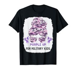 Purple Up para niños militares | Mes Niño Militar Camiseta