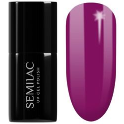 SEMILAC Gel Nail Polish 034 Mardi Gras - Violet - Full Coverage Gel Polish - Soak Off Easy To Use LED/UV Nail Lamp - Long Lasting Manicure and Pedicure up to 3 weeks