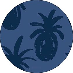 Bonateks, Ronde digitaal bedrukte muismat, antislip onderkant, voor kantoor en thuis, diameter: 22 cm