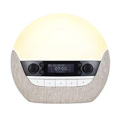 Lumie Bodyclock Luxe - 700FM Réveil Lumie avec FM Radio Enceinte Bluetooth Lumière Bleu Faible pour Sommeil