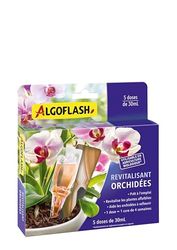 Algoflash Monodose Revitalisante Orchidées, Utilisable en Agriculture Biologique - 5 doses de 30 mL, Marron