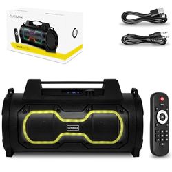 Overmax SOUNDBEAT Box Altavoz portátil Bluetooth 5.1, Potencia de Altavoz inalámbrico de 50 W, función de Karaoke y emparejamiento de Altavoces TWS, Radio FM, batería de 3600 mAh