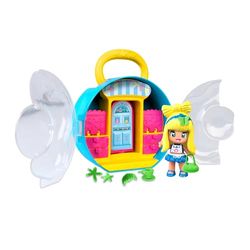 Pinypon Contes avec Sac, Sac Bleu avec poignée, Figurine Alice du Pays des Merveilles, Armoire pour Ranger Accessoires et vêtements, Comprend 3 Petits Accessoires, célèbre (PNY82300)