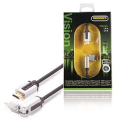 Profigold 1 m High Speed HDMI Cabo HDMI tipo A (padrão) preto, dourado, cinzento - Cabos HDMI (1 m, HDMI tipo A (padrão), HDMI tipo A (padrão), preto, dourado, cinzento)