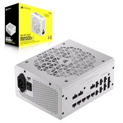 Corsair RM1000x Shift Alimentation ATX Entièrement Modulaire - Interface Latérale Modulaire - Compliant ATX 3.1 & PCIe 5.1 - Condensateurs Évalués à 105°C - Efficacité 80 Plus Gold - Blanc