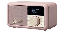 ROBERTS Radio Revival Petite - Radio Portable compacte avec Dab+/FM/Bluetooth, 20 h d'autonomie, entrée auxiliaire, radiateur Passif, Rose Sombre