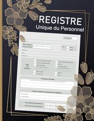 Registre Unique du Personnel: Registre pour la gestion du Personnel Salariée et Stagiaire | Conforme au Code du Travail