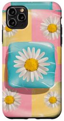 Custodia per iPhone 11 Pro Max Danish Pastel Estetic Retro Daisy Flower Pattern Margherite