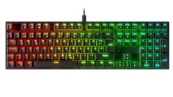 Oversteel - KOVAR USB Gaming Keyboard, RGB-bakgrundsbelyst, Outemu Red mekanisk brytare, Anti-Ghosting, tysk layout PC/MAC/Android