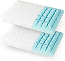 FANTASK Juego de 2 Almohadas refrigerantes, 40 x 60 cm, cojín de Gel con Funda Lavable a máquina