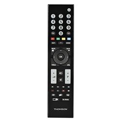 Thomson Vervangende afstandsbediening voor Grundig tv's (direct klaar voor gebruik, leren, SIMPLE Mode, lichtgevende toetsen, infrarood) IR Remote Control zwart