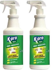 K.PRO Vert Pulvérisateur Barrière tous Insectes Volants et Rampants - Curatif et Préventif - S'Applique Sur Textiles et Surfaces Lavables* - Technique Professionnelle - 1L - Protection 1 mois