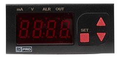 RS PRO temperaturdisplay bordsmontering/0 → 1 V, 0 → 10 V, 0 →20 mA, 4 → 20 mA ingång,