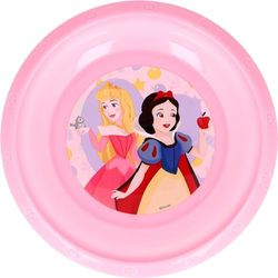 Disney Ciotola rosa per bambine in plastica Principesse resistente agli urti accidentali e riutilizzabile