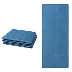 Good Nite Opvouwbare yogamat, antislip, draagbaar, fitnessmat, opvouwbaar, licht, gymnastiekmat, pilates, sport, reisyogamat, 183 x 61 x 0,6 cm (marine)