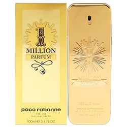 Paco Rabanne 1 Million Parfum 100ML VAPORIZADOR Unisex Adulto, Amarillo, Estándar