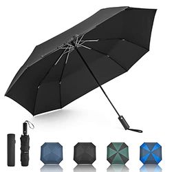 G4Free 54 Pollici Grande Golf Ombrello Quadrato Ombrello Antivento Pieghevole Ombrello Compatto Ombrello Auto