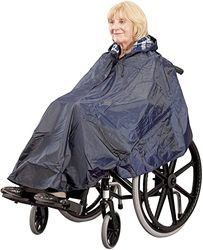 DAYS Wheelchair Poncho, Windproof, Waterproof and Water resistant Hooded Poncho with Lining for Wheelchairs, Mobility and Electric Scooters