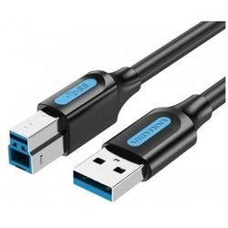 Cable USB - cable usb 3.0 tipo B/M a usb A/M de 0.5 m, color negro, con alta velocidad de transferencia y excelente durabilidad.
