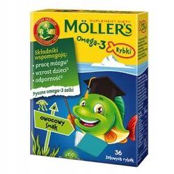 MÖLLER'S Omega-3 Poisson Gummy pour enfants Saveur de fruits