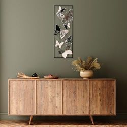 Hand-Painted Decorative Metal Wall Accessory, 32 x 90 x 5 cm, 100% Metal, Unique Colour Variations, Perfect for Home Decor & Art Lovers