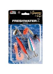 Abu Garcia Zoetwater Mix 2 - Premium Kunstaasassortiment voor het Vissen op Snoek en Baars - Inclusief Spinners, Lepels en Zacht Aas - Complete Zoetwater Visset, Assorti Gevarieerd