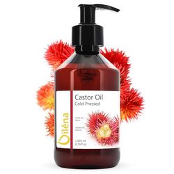 Huile de Ricin, Pressée à Froid 100% Naturelle Accélère la Croissance des Cheveux, des Cils, de la Barbe et des Ongles, Sérum Contre la perte de Cheveux 250 ml