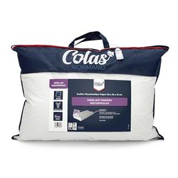 COLAS NORMAND - Ergonomisk vågkudde - minnesskum - 50 x 30 x 10 cm - viskoselastiskt polyuretanskum - 100% polyester stretchstickning med dragkedja