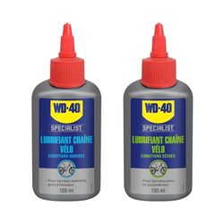 WD-40 Bike Lubrifiant Chaîne Conditions Humides Burette Chasse L'humidité Réduit Les Points De Friction 100 ML & Bike Lubrifiant Chaîne Conditions Sèches Burette 100 ML