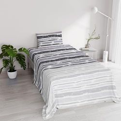 Lakan för enkelsäng i bomull River, stickad i Italien – set, underlakan med hörn, överlakan 90 x 200 cm och örngott med inre flik (enkelsäng, oka)