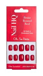 Nail HQ Petite Round Red Nails (24 Pieces)