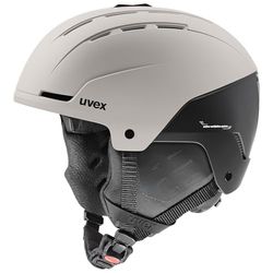 uvex Stance - Casco de esquí Robusto para Adultos - Ajuste de Talla individualizado - ventilación optimizada - Warm Grey-Black Matt - 51-55