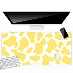 BABACO De officieel gelicentieerde grote bureauonderlegger Animals 007 geel, antislip, 80 x 40 cm