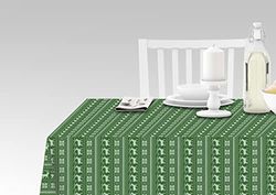 Doge Milano Nappe avec impression numérique, 100% Made in Italy Nappe antidérapante pour salle à manger, lavable et antitache, modèle de Noël - Rittana, cm 140x180