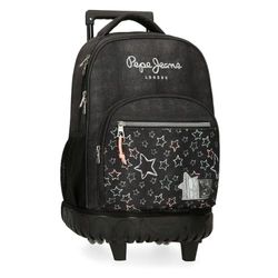 Pepe Jeans Cintia Mochila para portátil 15,6" compact Negro 32x43x21 cms Poliéster 28,9L by Joumma Bags