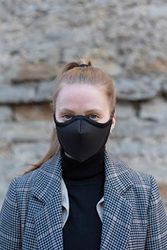 Hilding Sweden Face Mask Mouth and Nose Mask Model8 Washable Black Cord Tie Set of 10