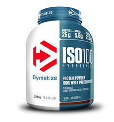 Dymatize ISO 100 Hydrolyzed Fudge Brownie 2264g - Hydrolysat de Protéines de Whey + Poudre d'Isolat